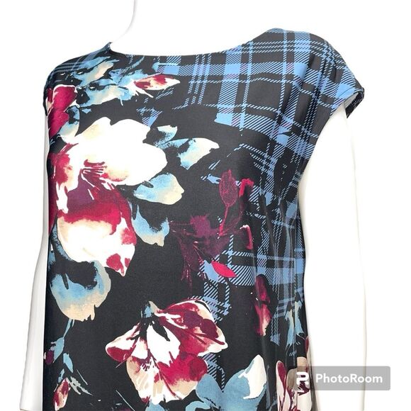 Chico's Bouquet Print Knee Length Sheath Dress Chico's Size 2 - Picture 3 of 8